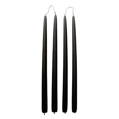 Broste Candle Taper Set Of 4 H380 - Simply Black